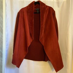 Rust Orange Faux Fur Sweater